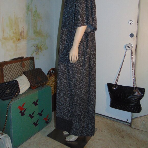 Intimately Free People Heather Gray Black Fleece Hazy Maxi Dress Lagen Look L - Picture 12 of 12